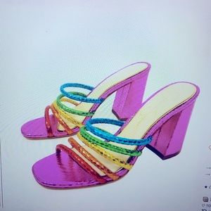 Jessica Simpson Rainbow Strappy Heels 👠